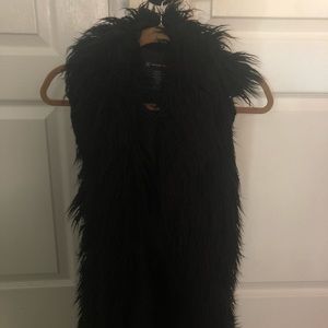 Inc black fur vest